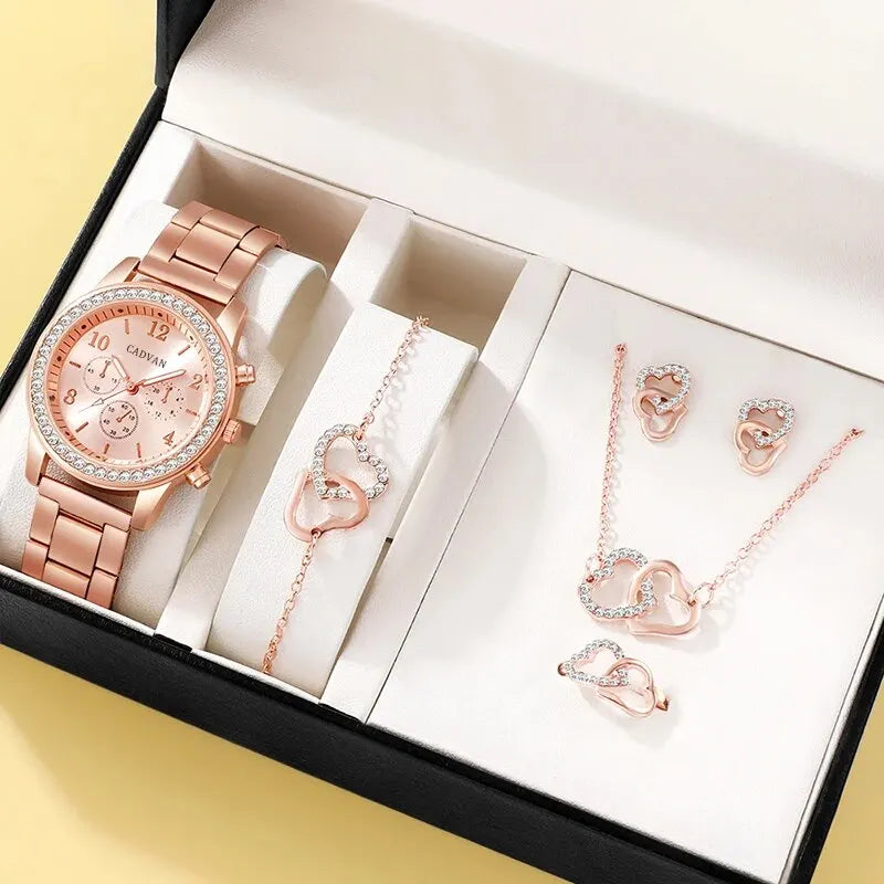 Elegant Rose Gold Jewelry Set for Women