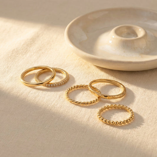 Stackable Thin Gold Rings