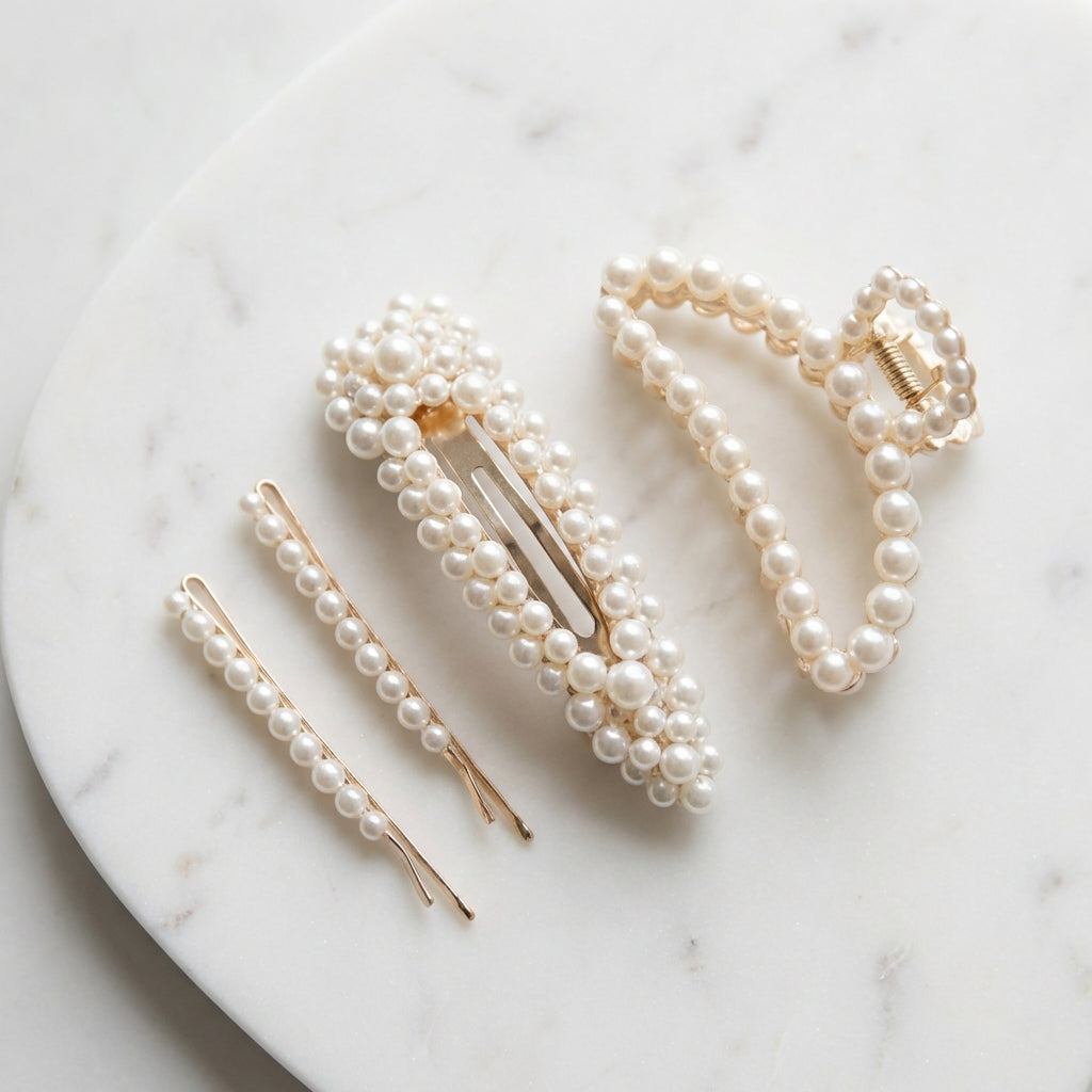 Pearl Hair Clip Set