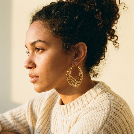Vintage Hoop Earrings Set